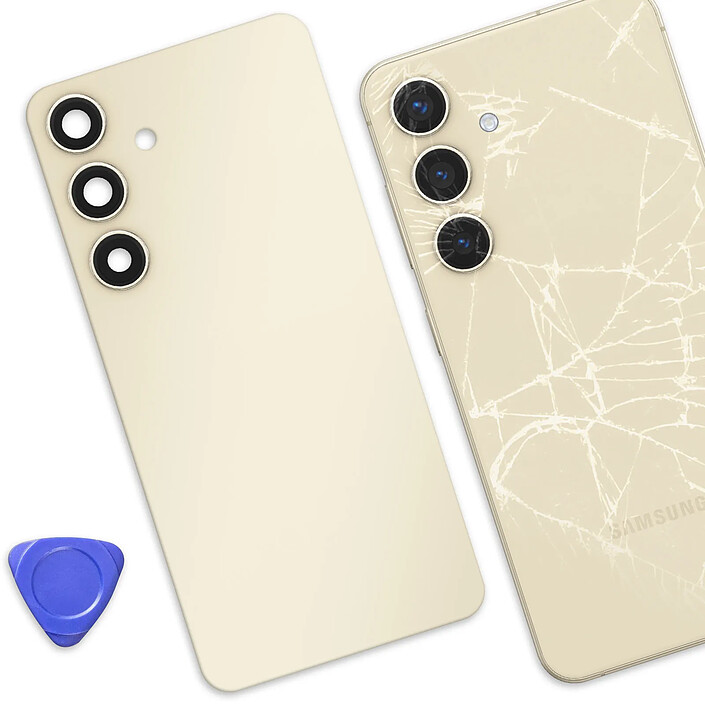 Acheter Clappio Cache Batterie de Remplacement pour Galaxy S24 avec Adhésif Intégré Beige