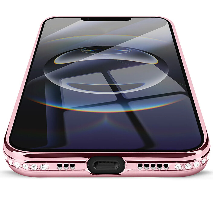 Acheter Avizar Coque pour iPhone 16e Compatible MagSafe avec Contour Strassé Rose