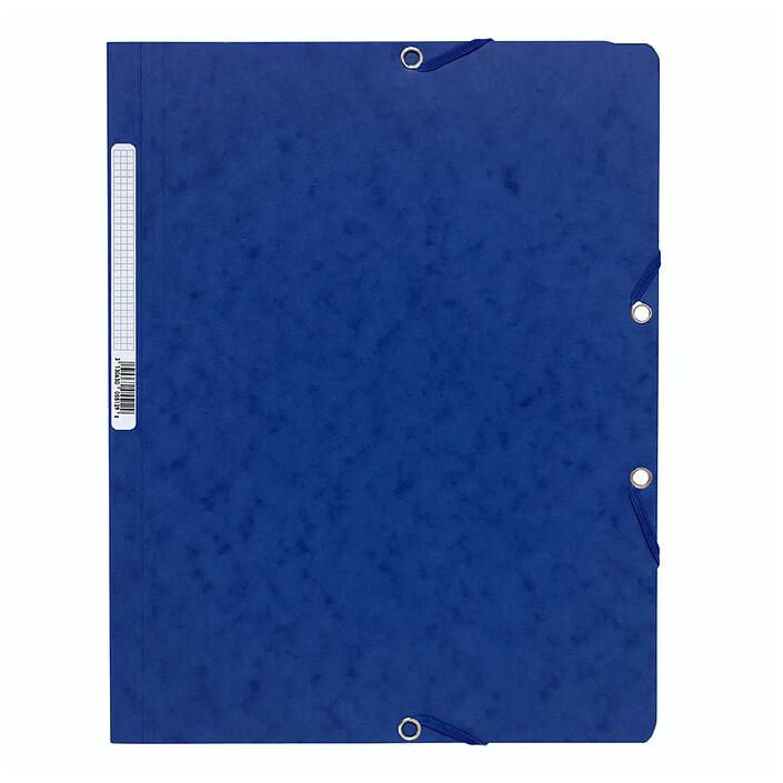 EXACOMPTA Chemise à élastiques sans Rabats carton 400g 24x32 cm Bleu x 25