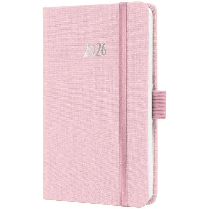 SIGEL Agenda de poche Jolie Feel 2026, textile, A6, rose