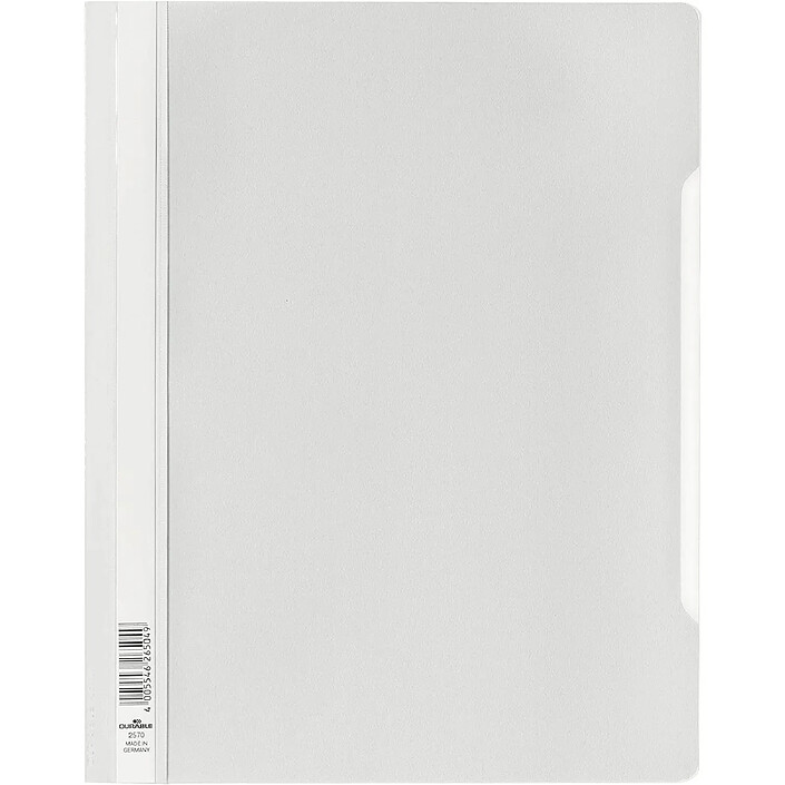 DURABLE Chemise à lamelles avec couverture Transparent Blanc