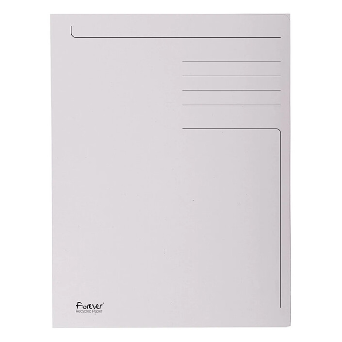 EXACOMPTA Chemise Imprimée 3 Rabats Format FOLIO FOREVER 280g Gris x 50