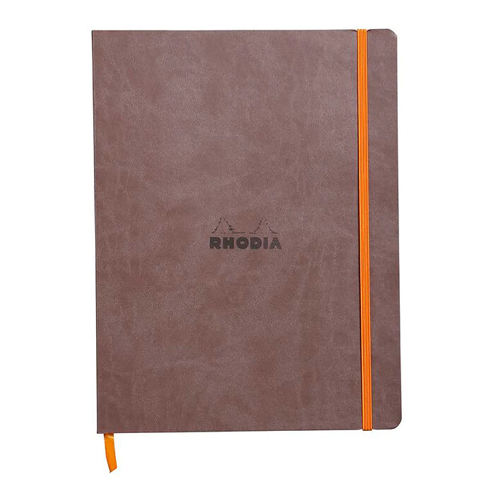 CLAIREFONTAINE RHODIARAMA carnet souple CHOCOLAT 19x25cm DOT 160p papier 90g