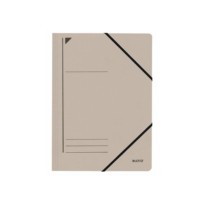 LEITZ Chemise à élastique, format A4, carton robuste Gris