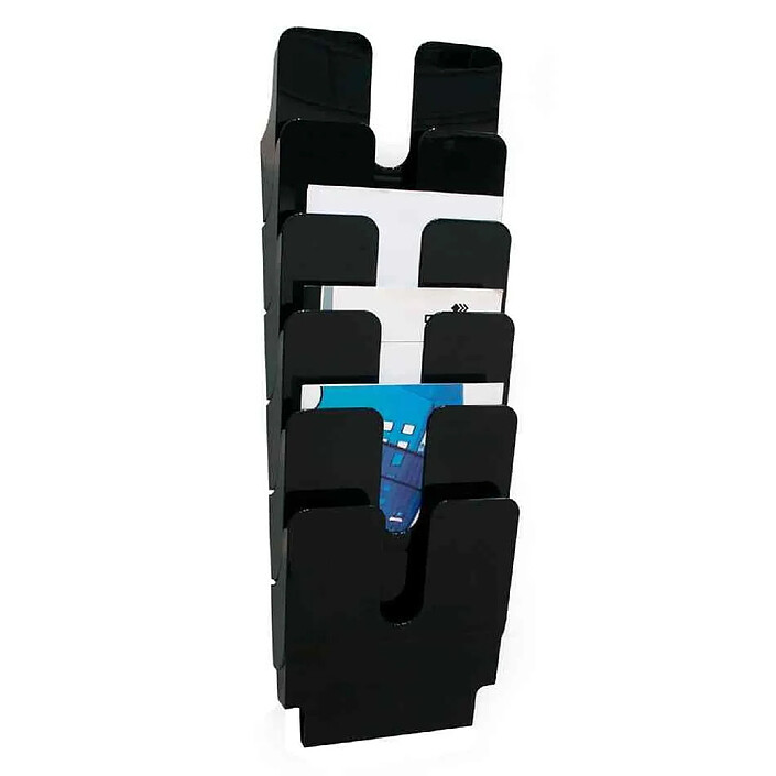 DURABLE Kit présentoir mural 'FLEXIPLUS 6' A4 Vertical Cap 23mm Noir