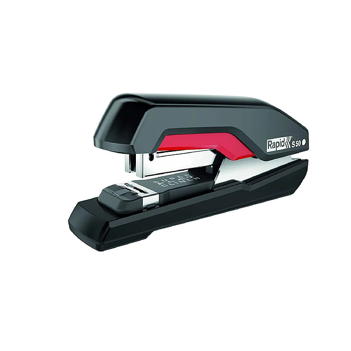 RAPID Agrafeuse Supreme Halfstrip S50 Noir Rouge