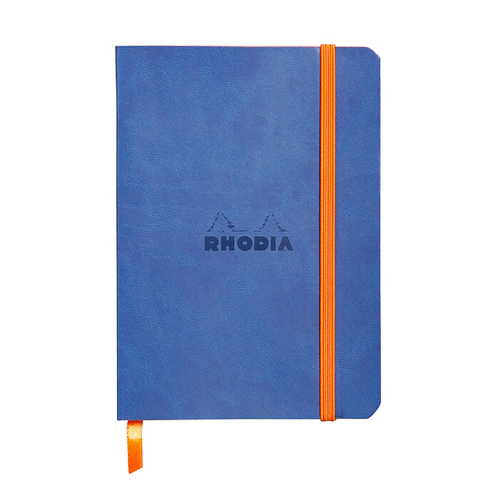 CLAIREFONTAINE RHODIARAMA Carnet souple SAPHIR 10,5x14,8cm ligné 144p papier 90g fermeture élastique