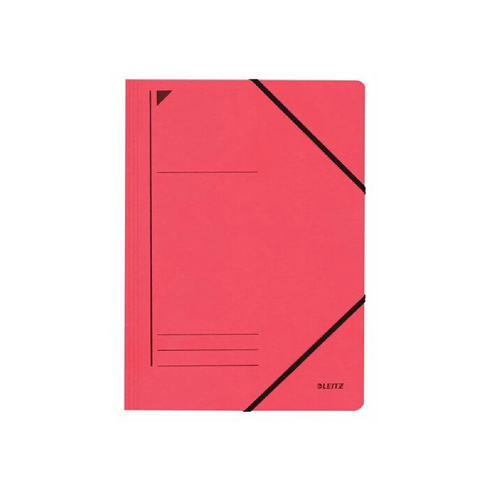 LEITZ Chemise à élastique, format A4, carton robuste Rouge
