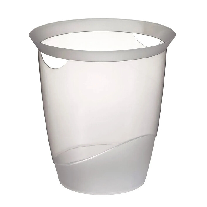 DURABLE Corbeille à papier TREND 16 litres ronde 315 mm H 330 mm Transparente