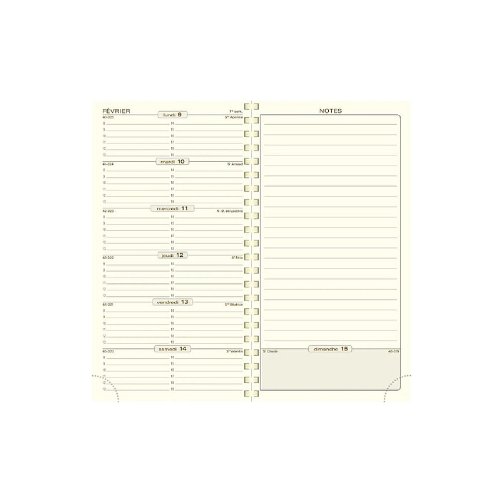 Avis EXACOMPTA Agenda Semainier Espace 17 Spiralé Bellagio - 9x17,5 cm - Janvier à Décembre