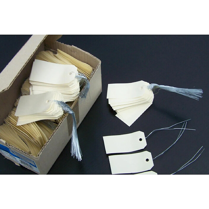 AGIPA Boite 1000 étiquettes américaines avec fil de fer 125 x 63 mm