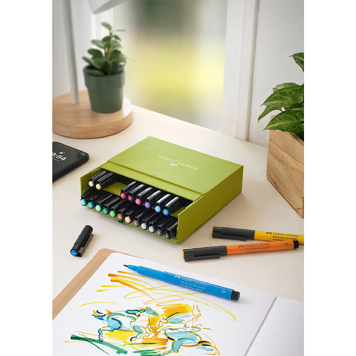 Avis FABER-CASTELL Boîte de 24 stylos avec pointe pinceau