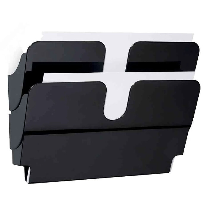 DURABLE Kit présentoir mural 'FLEXIPLUS 2' A4 à l'italienne Cap 23mm Noir