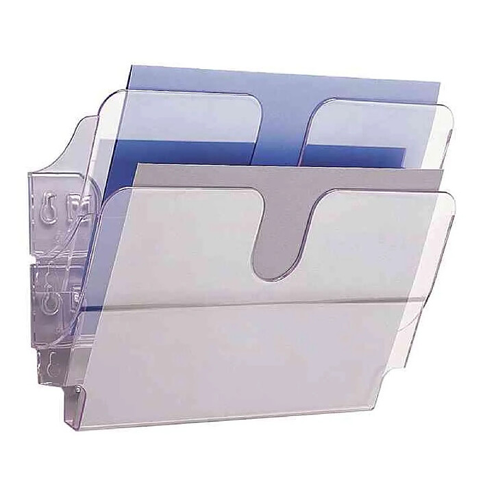 DURABLE Kit présentoir mural 'FLEXIPLUS 2' A4 à l'italienne Cap 23mm Transparent