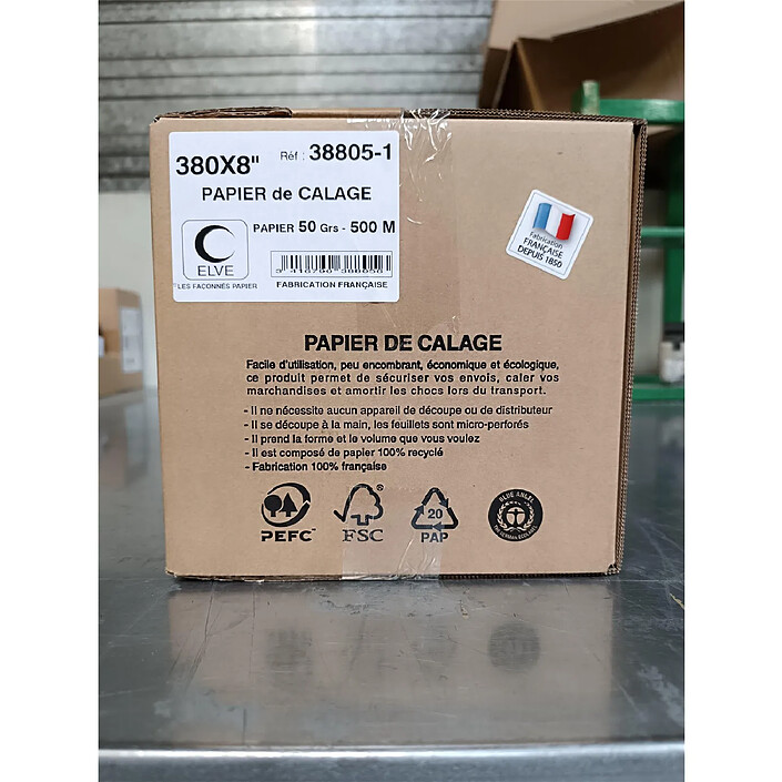 Acheter ELVE Papier de calage / bourrage blanc 100% recyclé 38cmX500m 50g double pli