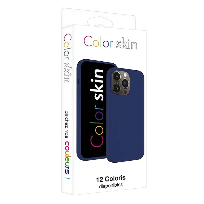 Moxie Coque Antichoc Premium pour iPhone 15 Pro Collection ColorSkin en TPU Bleu marine pas cher