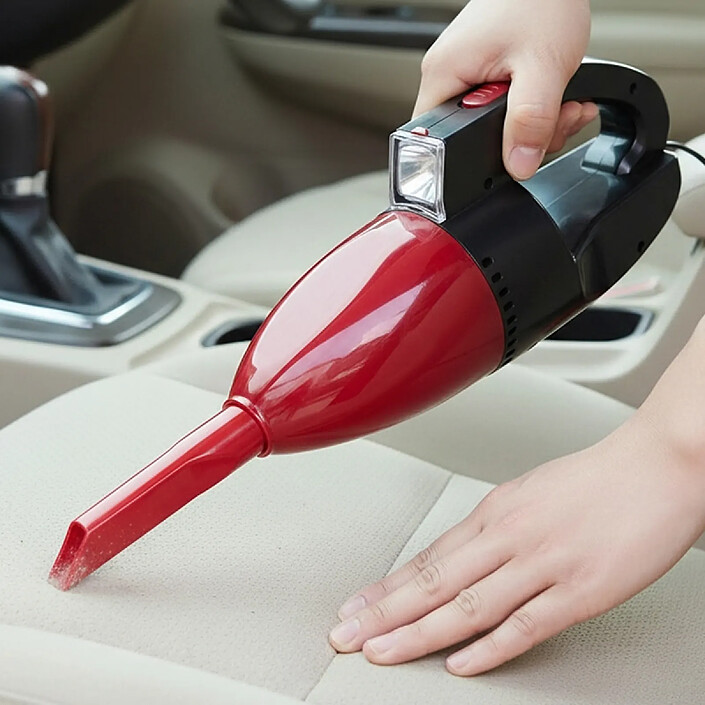 Avis Avizar Aspirateur Filaire 90W Pour Auto Avec Lumière LED Et Accessoires Compact Noir / Rouge