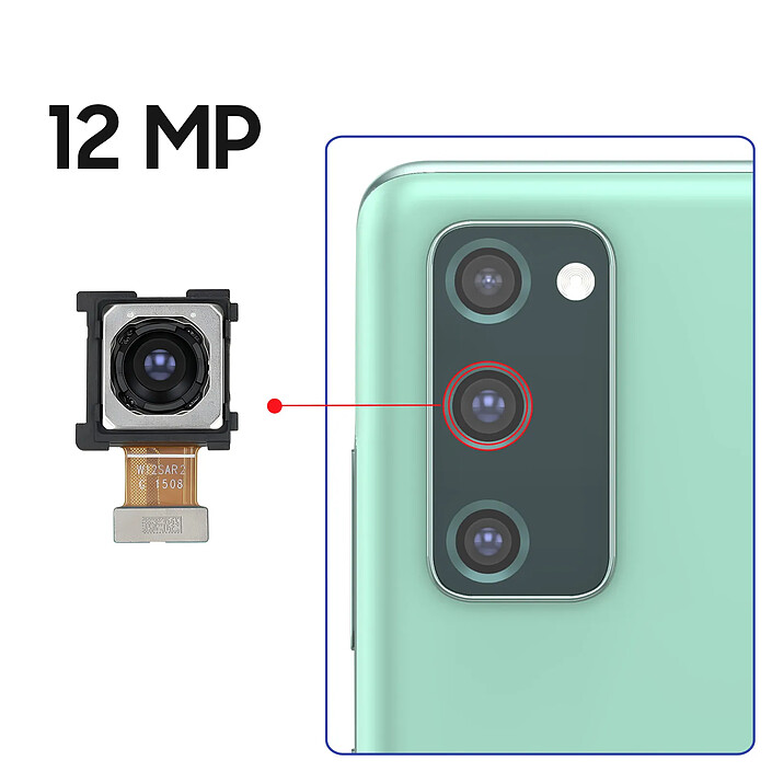 Avis Clappio Caméra Arrière de Remplacement pour Galaxy S20 FE 5G Objectif Principal 12MP Gris