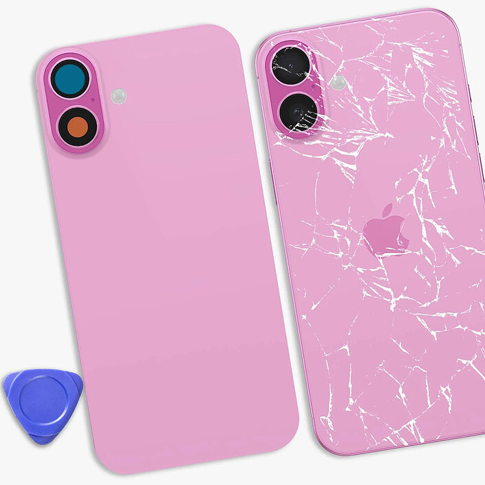 Acheter Clappio Cache Batterie de Rechange pour iPhone 16 Plus avec Adhésif Intégré Rose