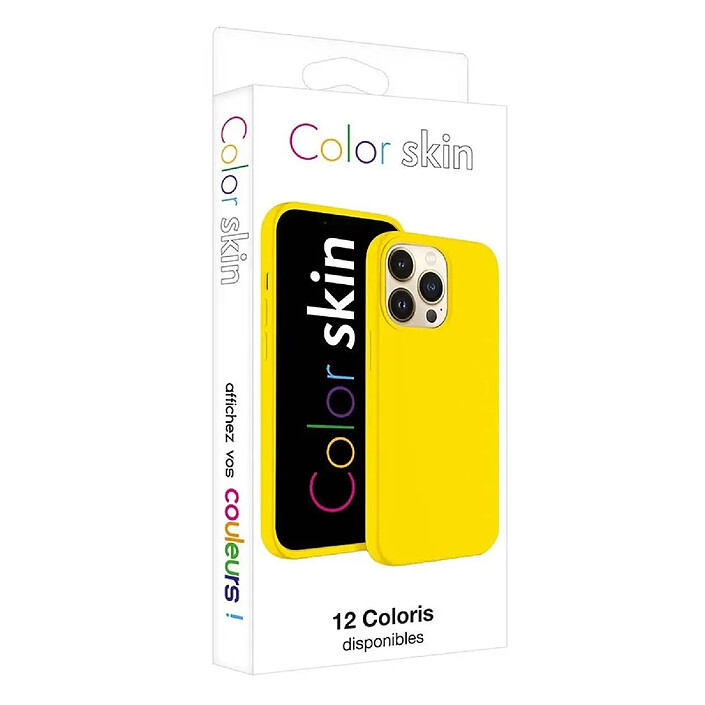 Moxie Coque Antichoc Premium pour iPhone 15 Pro Max Collection Color Skin en TPU Jaune pas cher
