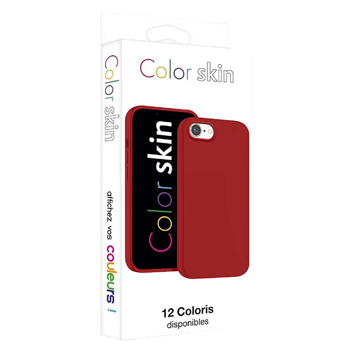 Moxie Coque Antichoc Premium pour iPhone 7 / 8 / SE 2020 Collection Color Skin en TPU Rouge pas cher