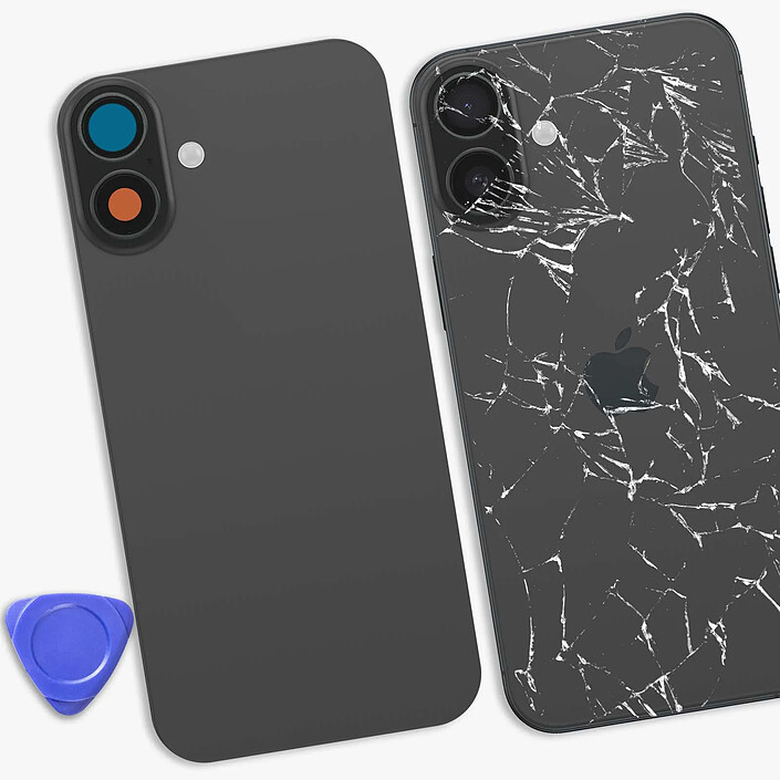 Acheter Clappio Cache Batterie de Rechange pour iPhone 16 Plus avec Adhésif Intégré Noir