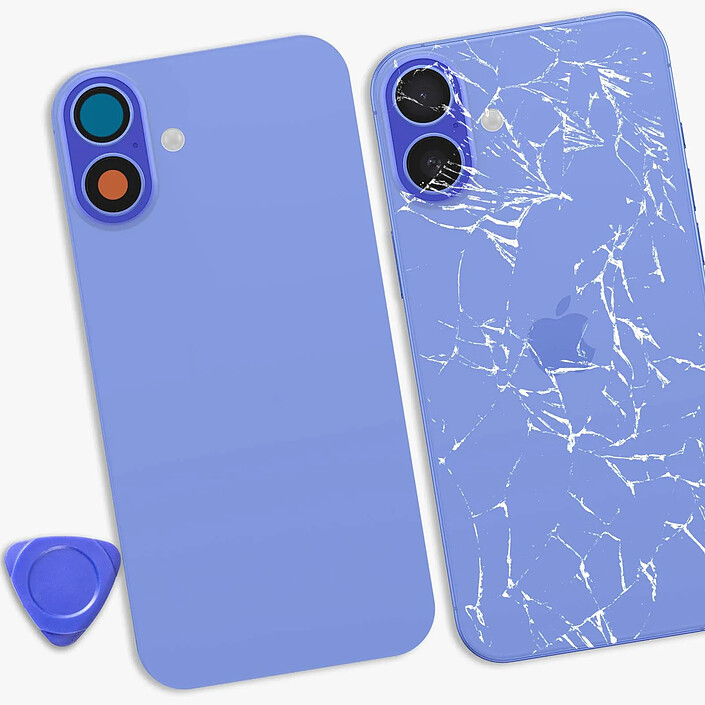 Acheter Clappio Cache Batterie de Rechange pour iPhone 16 Plus avec Adhésif Intégré Bleu