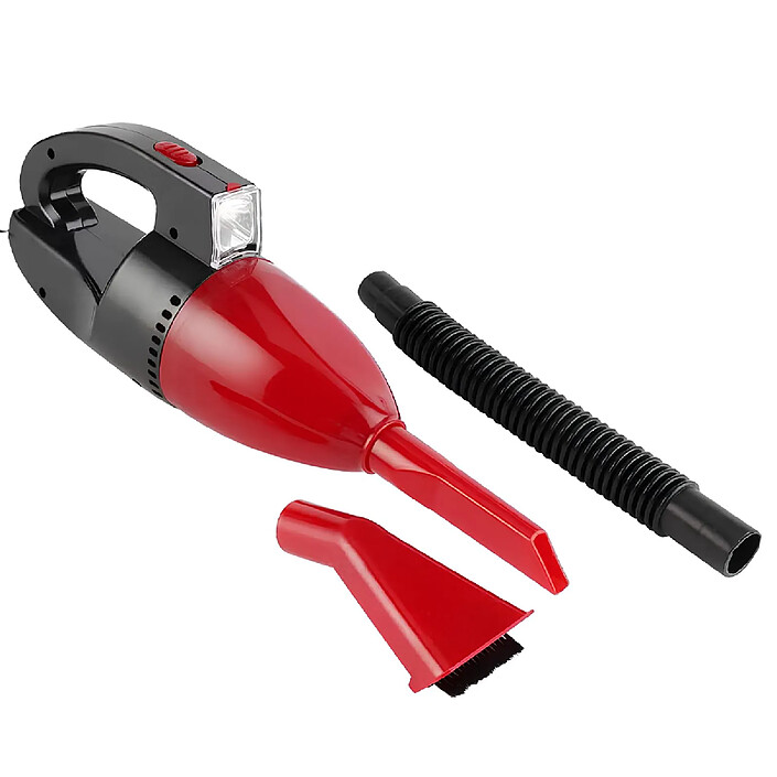 Acheter Avizar Aspirateur Filaire 90W Pour Auto Avec Lumière LED Et Accessoires Compact Noir / Rouge