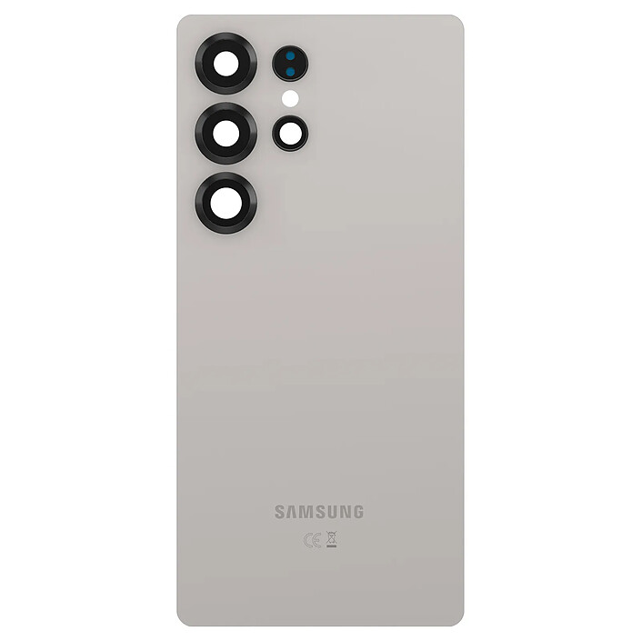 Samsung Vitre arrière pour Samsung Galaxy S25 Ultra Original Service Pack Gris clair