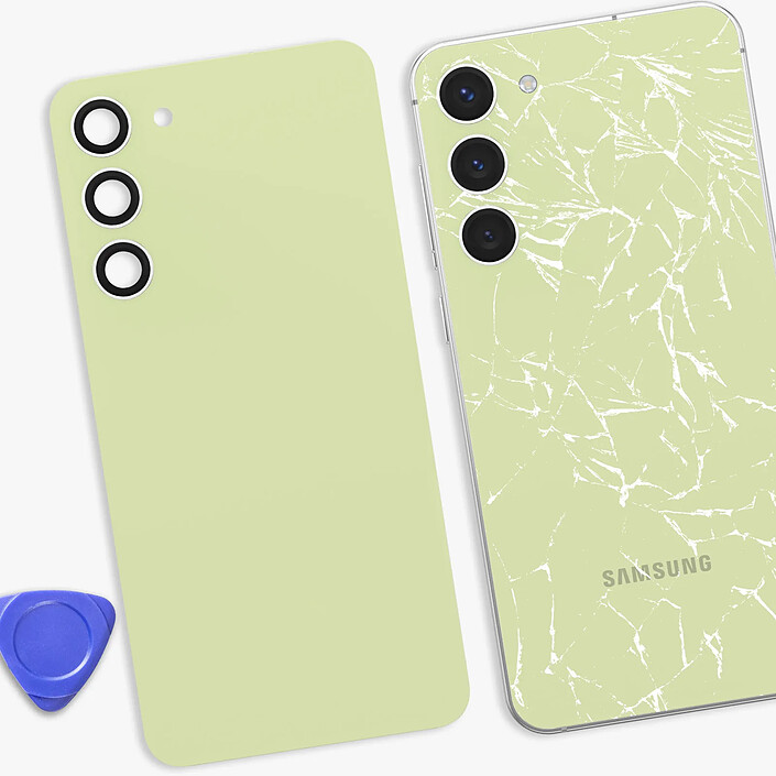 Acheter Clappio Cache Batterie de Remplacement pour Galaxy S23 Plus avec Adhésif Intégré Vert citron