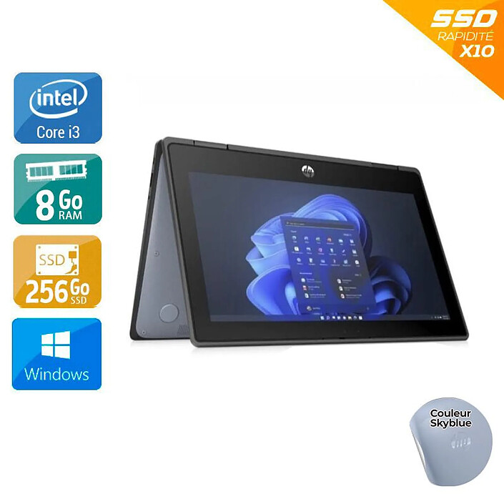HP Pro x360 Fortis G10 11,6" Tactile - i3 Gen 12 8Go RAM 256Go SSD Windows 11 · Reconditionné