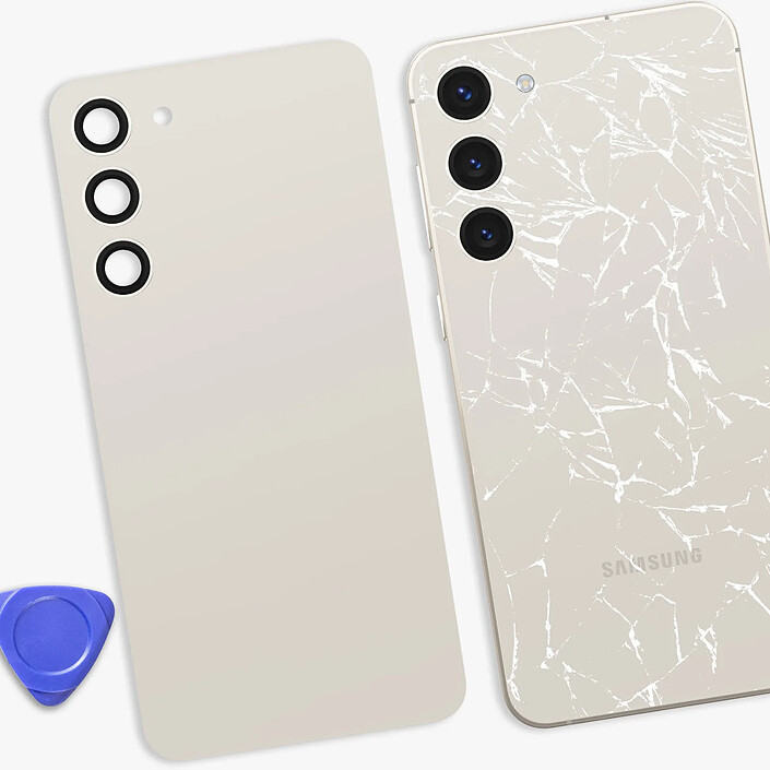 Acheter Clappio Cache Batterie de Remplacement pour Galaxy S23 Plus avec Adhésif Intégré Beige