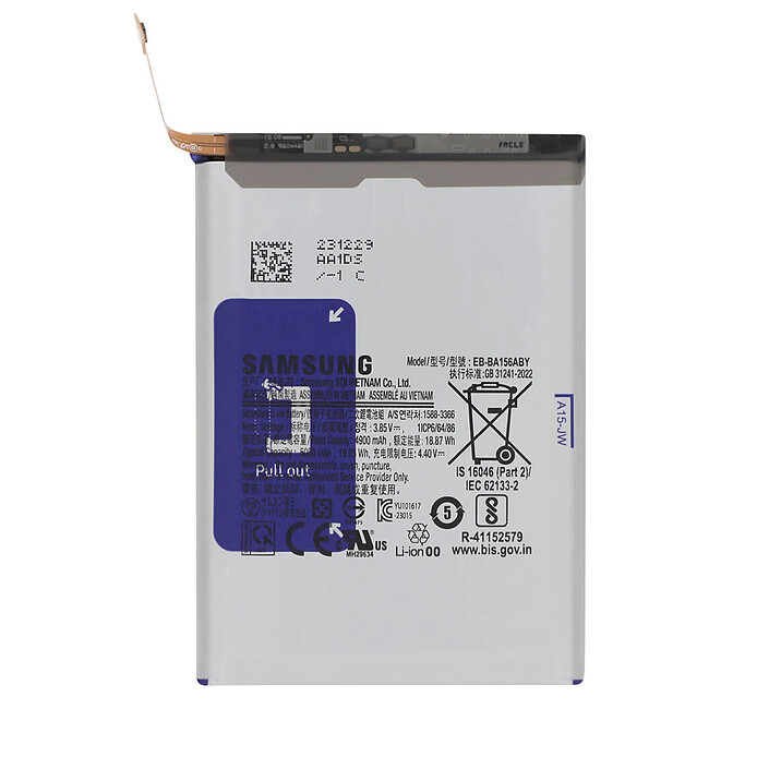 Clappio Batterie de Remplacement pour Galaxy A15 Li-ion 5000mAh 3.85V