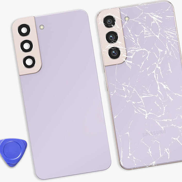 Acheter Clappio Cache Batterie de Remplacement pour Galaxy S22 avec Adhésif Intégré Violet