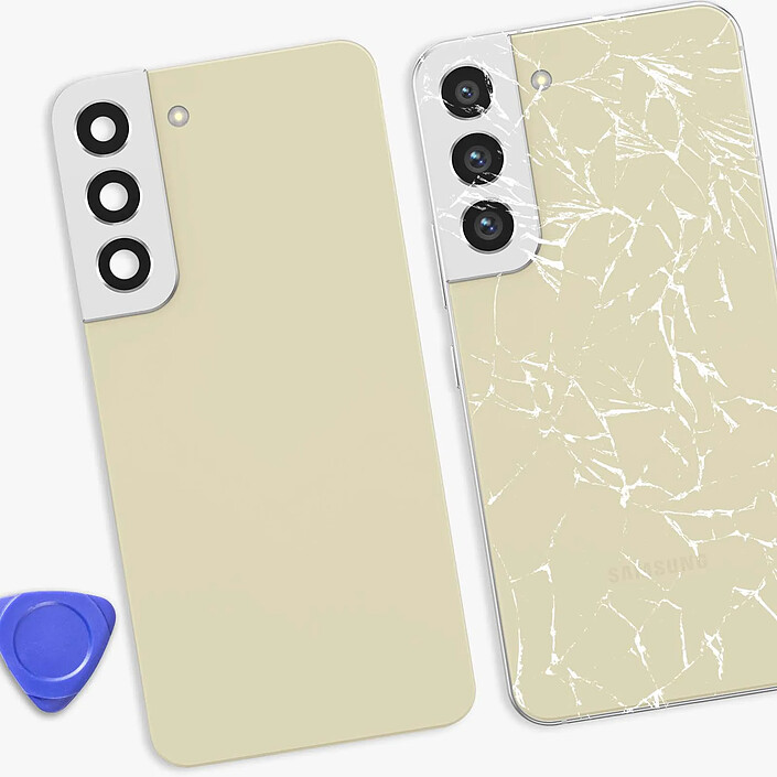 Acheter Clappio Cache Batterie de Remplacement pour Galaxy S22 avec Adhésif Intégré Beige