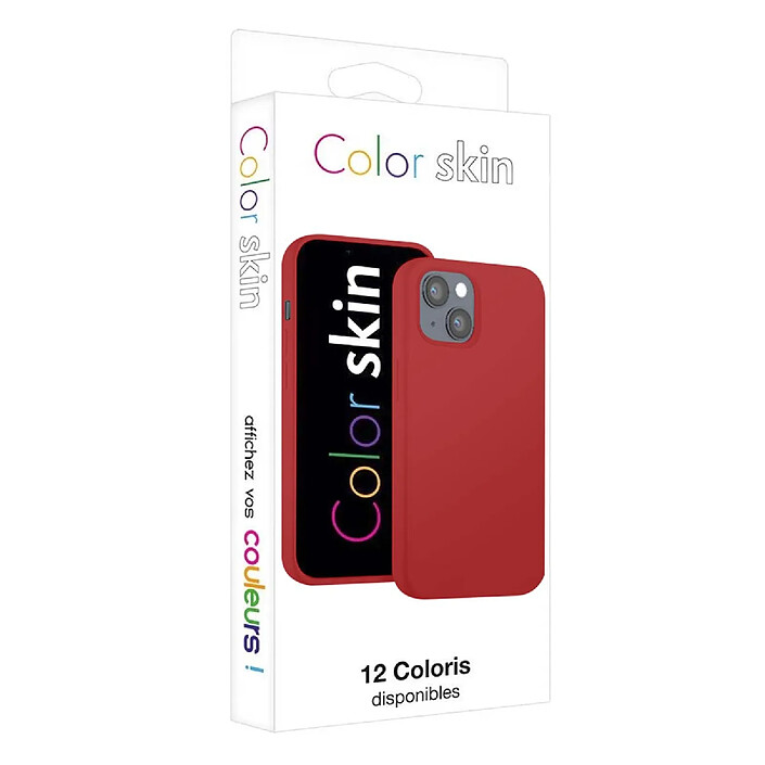 Moxie Coque pour iPhone 15 Plus Premium Collection Color Skin en TPU Antichoc Rouge pas cher