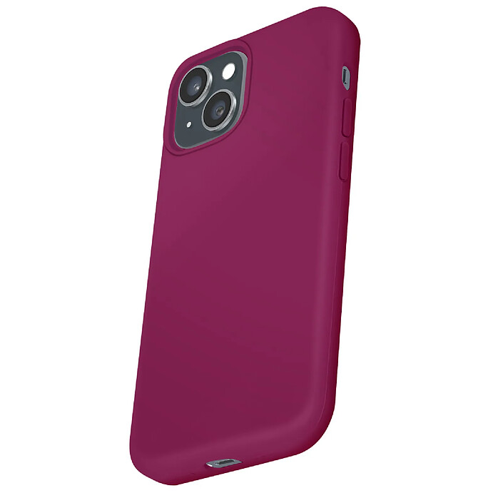 Moxie Coque pour iPhone 15 Plus Premium Collection Color Skin en TPU Antichoc Bordeaux