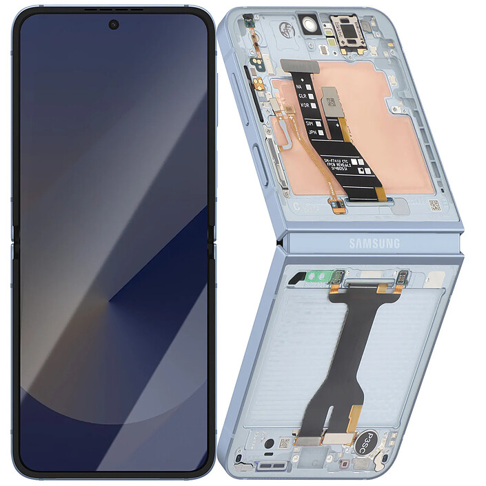 Samsung Écran Intérieur AMOLED Complet pour Galaxy Z Flip 6 Service Pack Bleu
