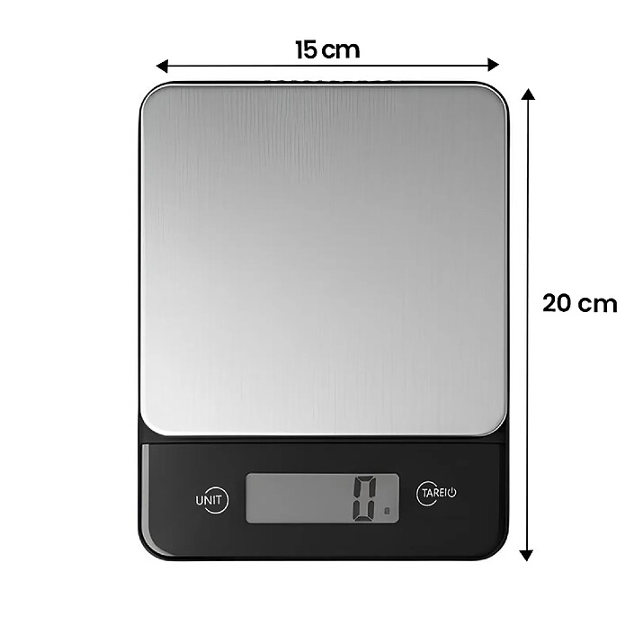 Acheter Avizar Balance Cuisine Électronique 5 Kg Avec Tare Pour Ingrédients Secs Ou Liquides Noir / Argent