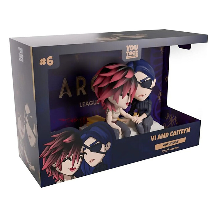 Arcane - pack 2 figurines Vi & Caitlyn 11 cm pas cher