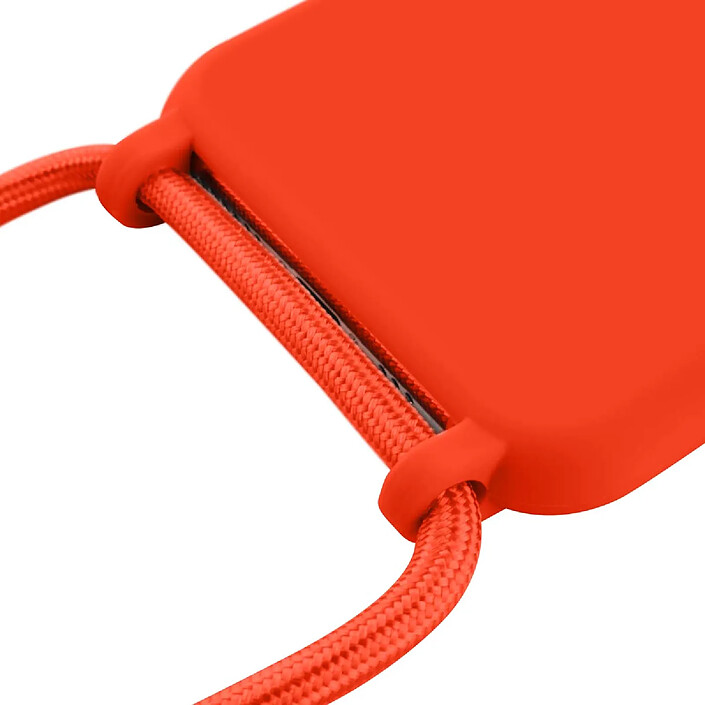 Avis Moxie Coque pour iPhone XR en TPU Premium Color Lace avec Cordon Tour de Cou Rouge