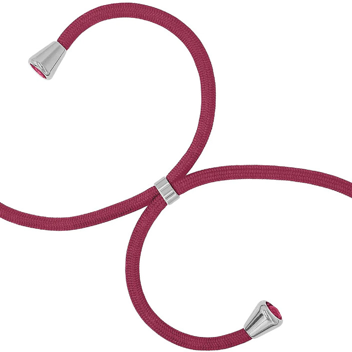 Avis Moxie Coque pour iPhone 7 / 8 en TPU Premium Color Lace avec Cordon Tour de Cou Bordeaux