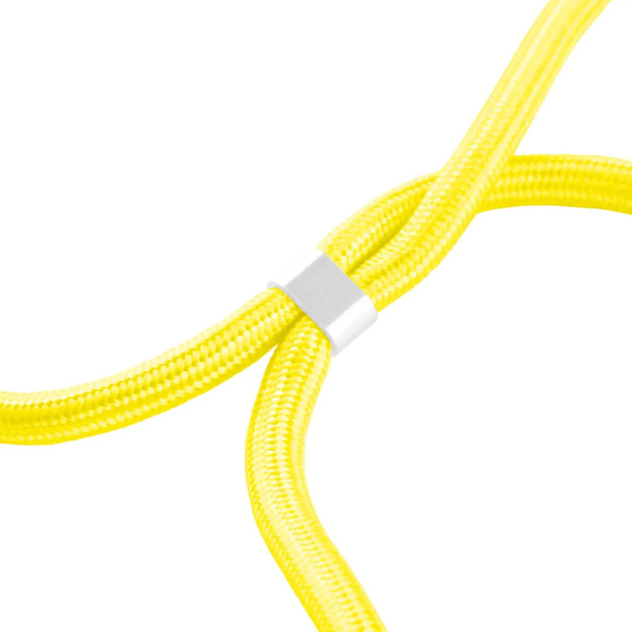 Acheter Moxie Coque pour iPhone XR en TPU Premium Color Lace avec Cordon Tour de Cou Jaune