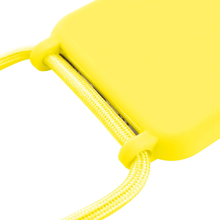 Avis Moxie Coque pour iPhone XR en TPU Premium Color Lace avec Cordon Tour de Cou Jaune