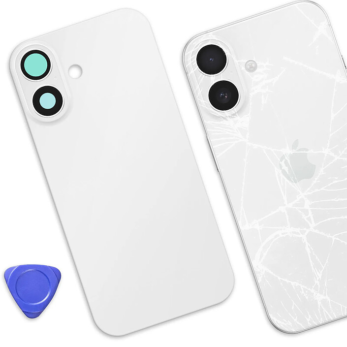 Acheter Avizar Cache Batterie de Remplacement pour iPhone 16 avec Adhésif Intégré Blanc