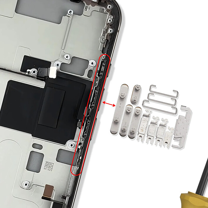 Avis Clappio Boutons Latéraux Complet pour iPhone 16 Pro / 16 Pro Max Set ON / OFF et Volume