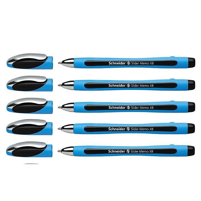 SCHNEIDER Stylo à bille Slider Memo Pointe Extra Large noir x 5