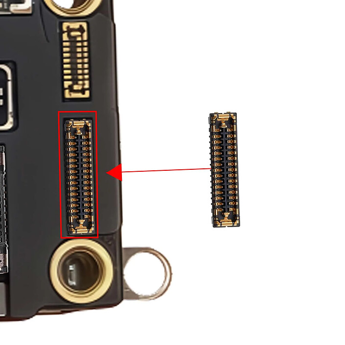 Avis Clappio Connecteur FPC Caméra Infrarouge pour iPhone 16 Pro / 16 Pro Max 26 Broches