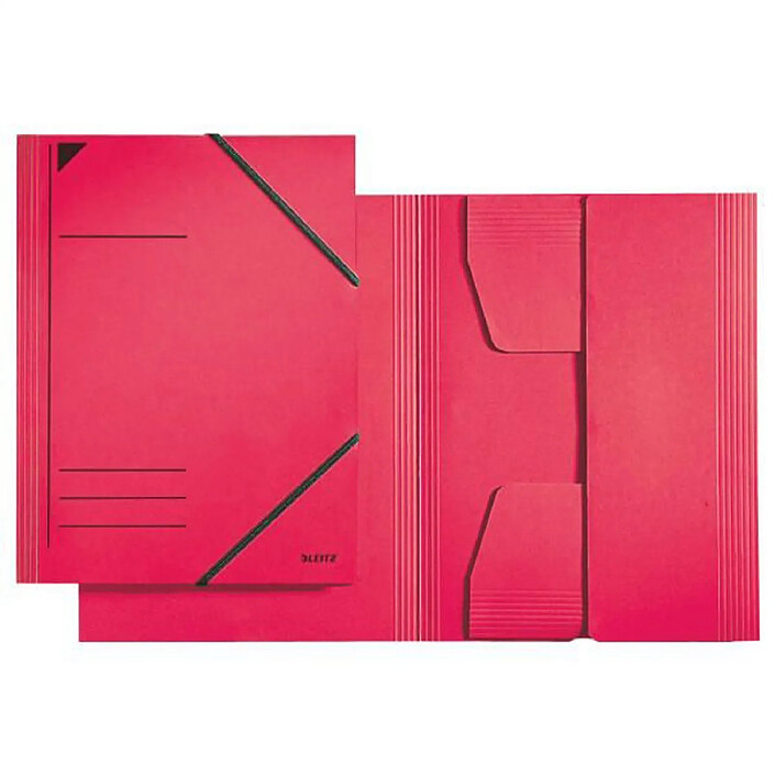 LEITZ Chemise à élastique, format A4, carton 320 g/m2, rouge