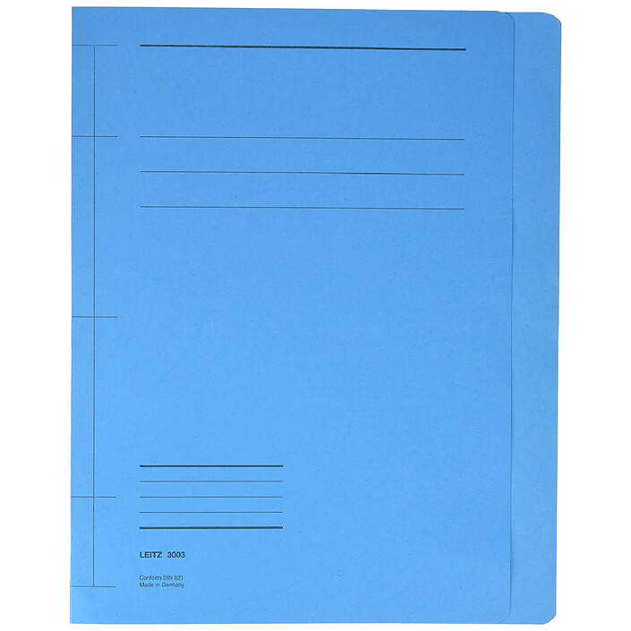 LEITZ Paquet de 25 chemises à lamelle Fresh, format A4, carton, bleu